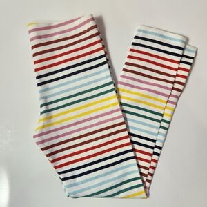 Primary Bright Rainbow Stripe Kids Leggings Size: 10